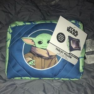 Baby Yoda tablet pillow
